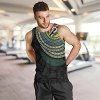 Torba Tribal Tattoo with Namele Leaves Men Tank Top