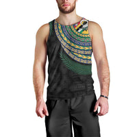 Torba Tribal Tattoo with Namele Leaves Men Tank Top