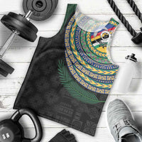 Torba Tribal Tattoo with Namele Leaves Men Tank Top