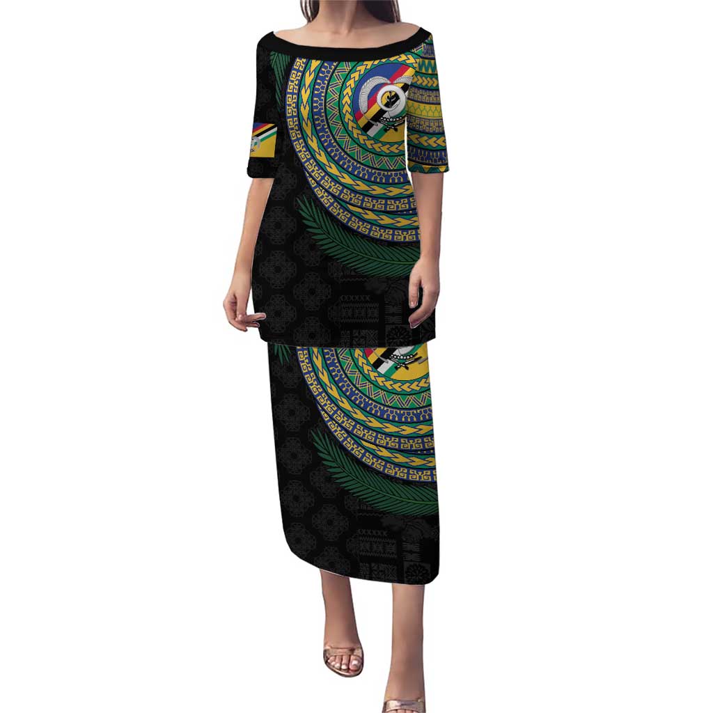 Torba Tribal Tattoo with Namele Leaves Puletasi