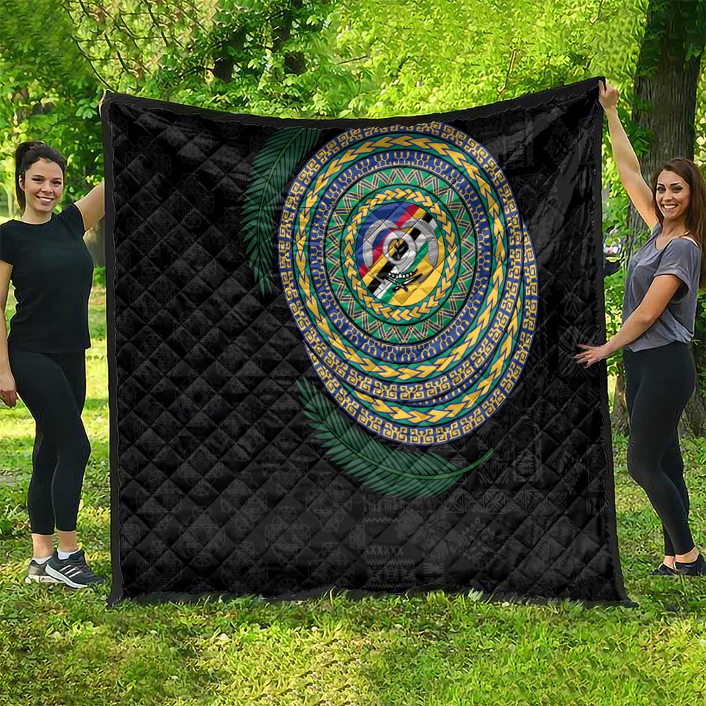 Torba Tribal Tattoo with Namele Leaves Quilt