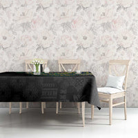 Torba Tribal Tattoo with Namele Leaves Tablecloth