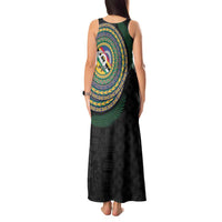 Torba Tribal Tattoo with Namele Leaves Tank Maxi Dress