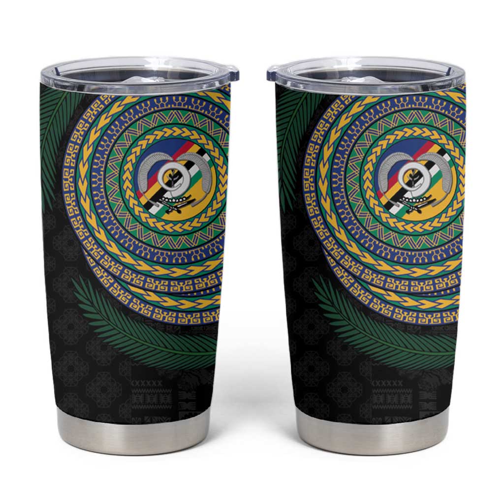 Torba Tribal Tattoo with Namele Leaves Tumbler Cup