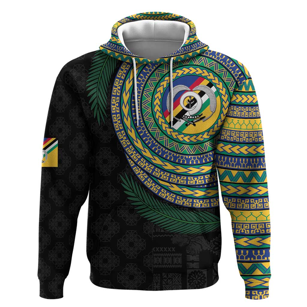 Torba Tribal Tattoo with Namele Leaves Zip Hoodie