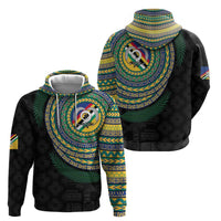 Torba Tribal Tattoo with Namele Leaves Zip Hoodie