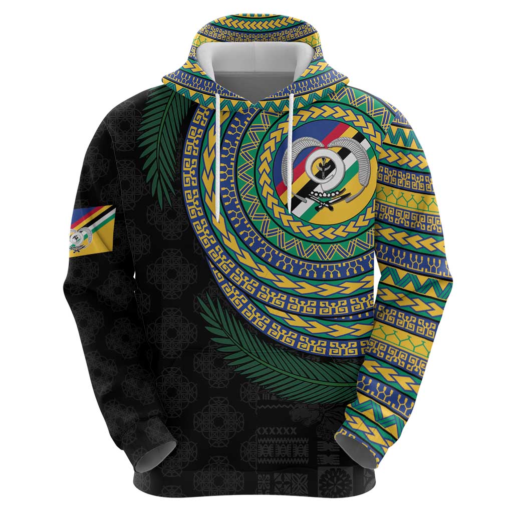 Torba Tribal Tattoo with Namele Leaves Zip Hoodie