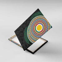 Shefa Tribal Tattoo with Namele Leaves Canvas Wall Art