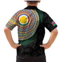 Shefa Tribal Tattoo with Namele Leaves Family Matching Mermaid Dress and Hawaiian Shirt