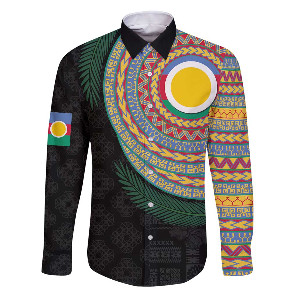 Shefa Tribal Tattoo with Namele Leaves Family Matching Puletasi and Hawaiian Shirt