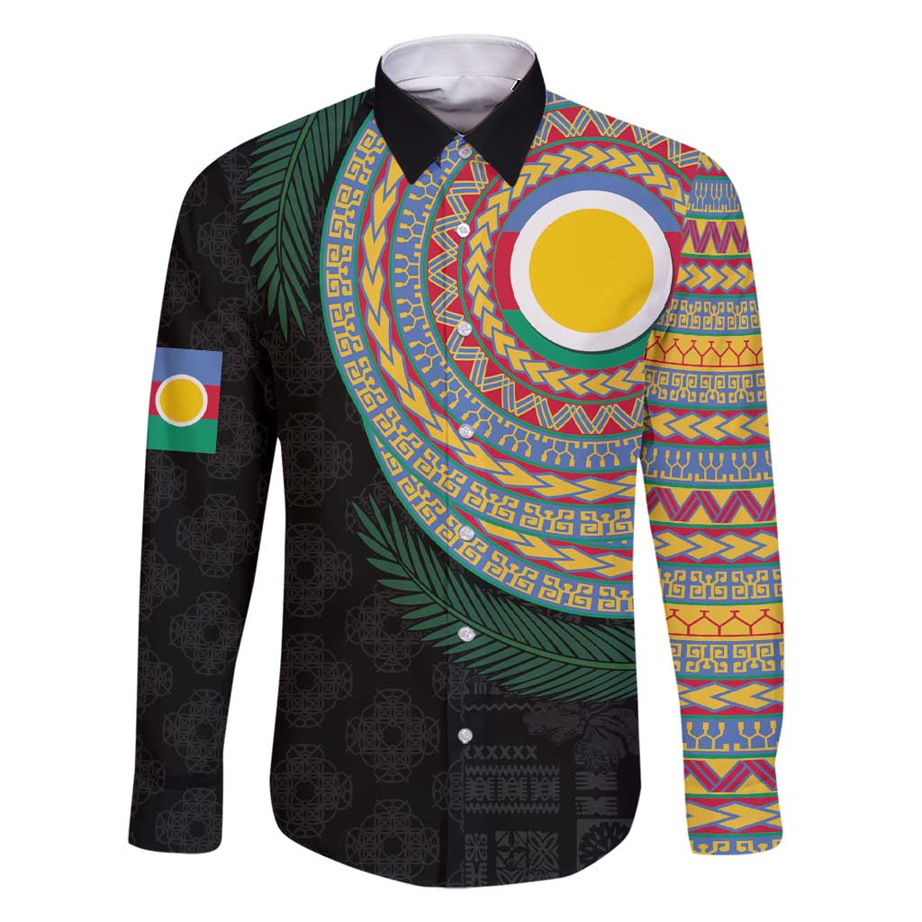 Shefa Tribal Tattoo with Namele Leaves Family Matching Short Sleeve Bodycon Dress and Hawaiian Shirt