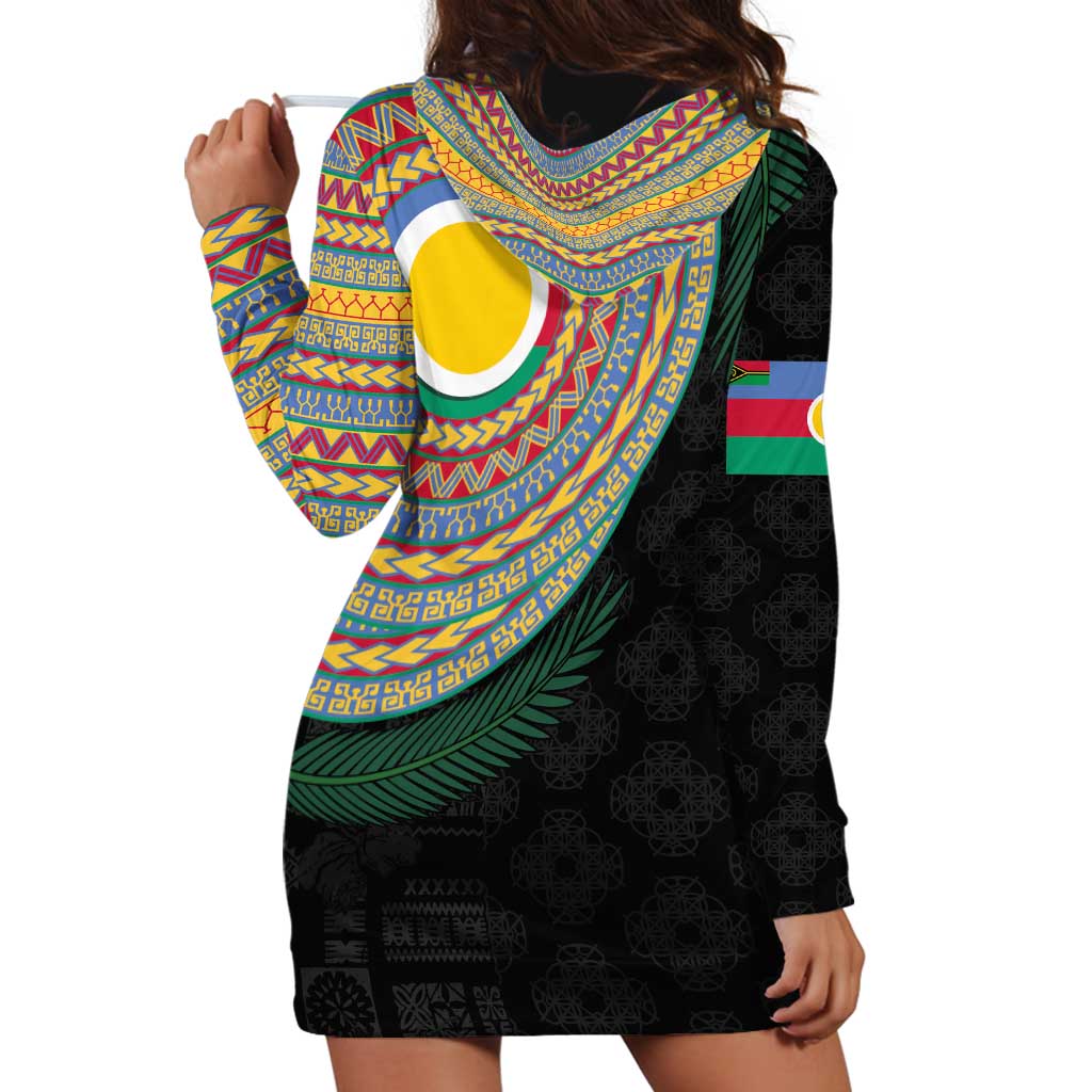 Shefa Tribal Tattoo with Namele Leaves Hoodie Dress