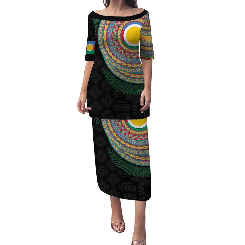 Shefa Tribal Tattoo with Namele Leaves Puletasi