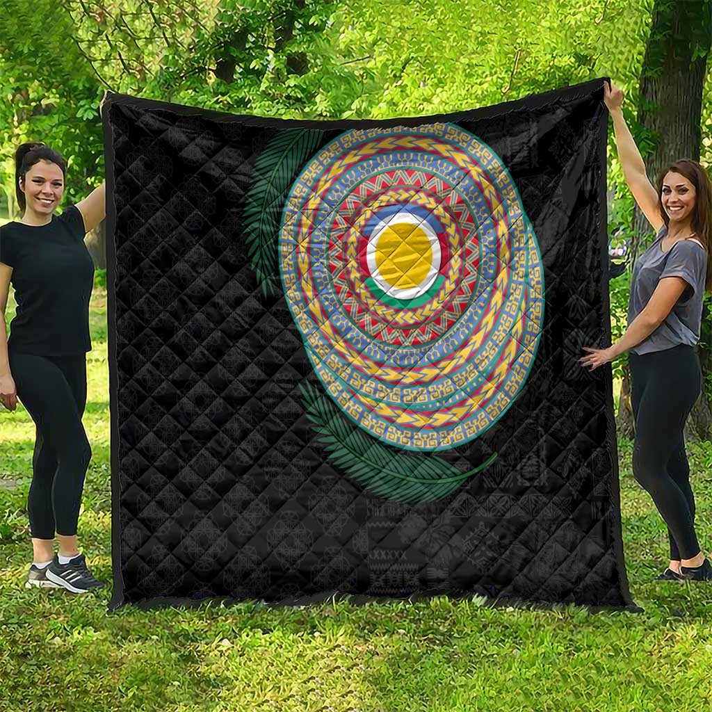 Shefa Tribal Tattoo with Namele Leaves Quilt