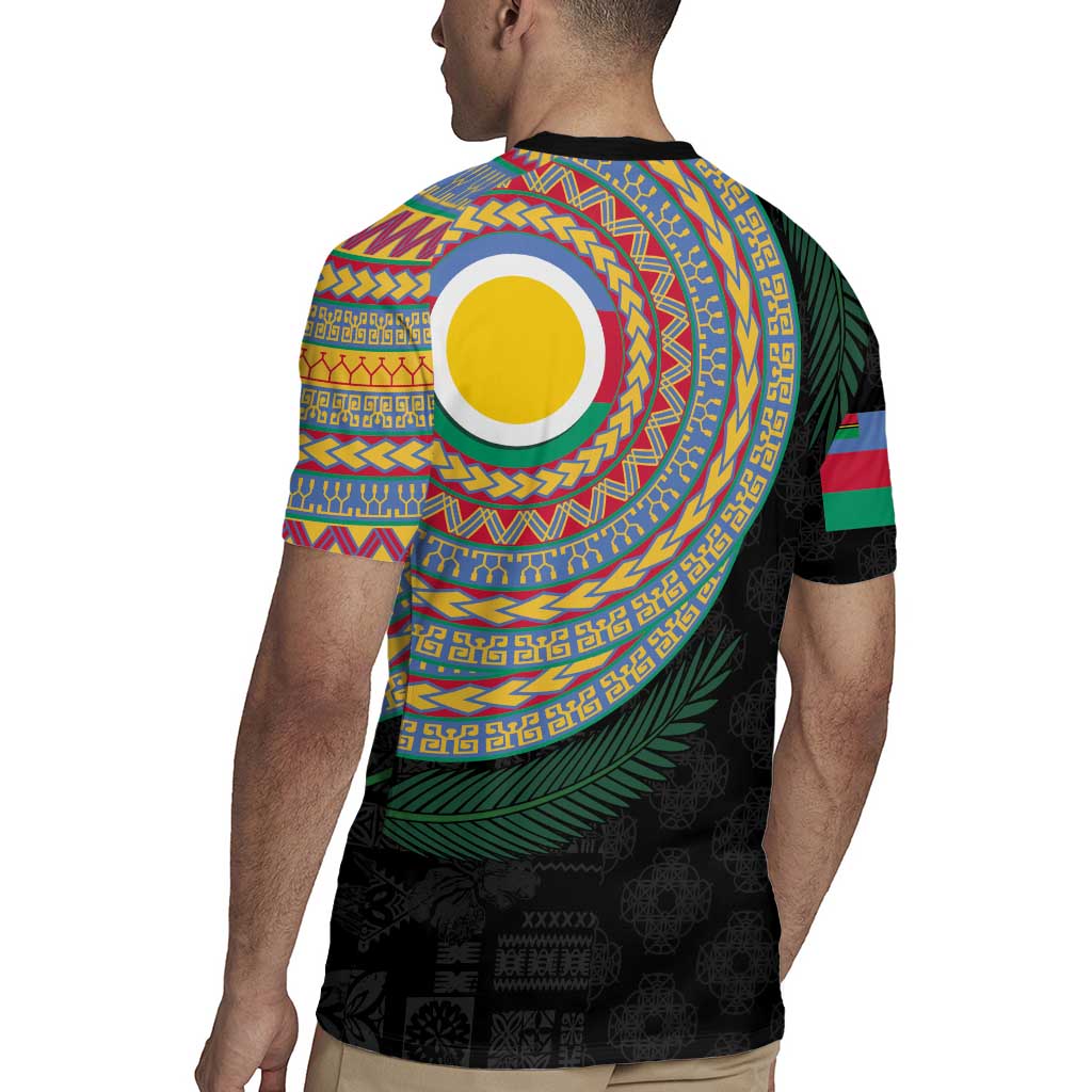 Shefa Tribal Tattoo with Namele Leaves Rugby Jersey