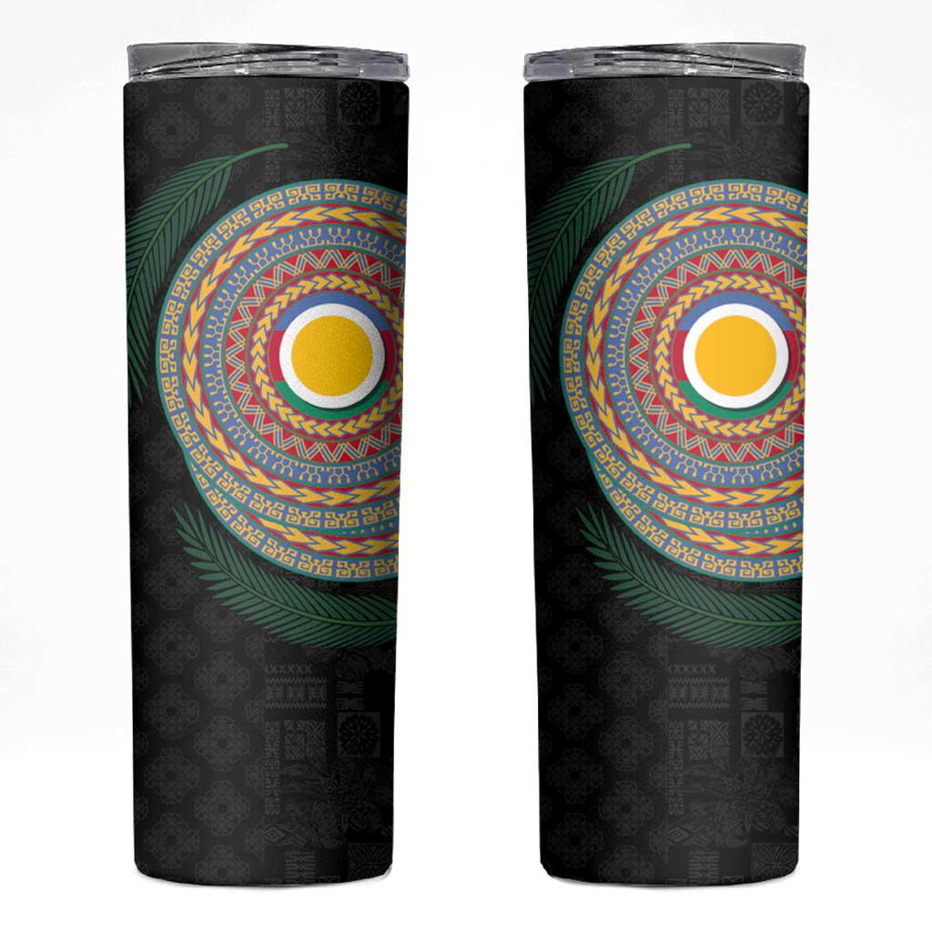 Shefa Tribal Tattoo with Namele Leaves Skinny Tumbler