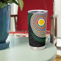 Shefa Tribal Tattoo with Namele Leaves Tumbler Cup