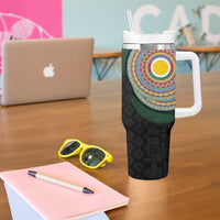 Shefa Tribal Tattoo with Namele Leaves Tumbler With Handle