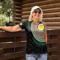 Shefa Tribal Tattoo with Namele Leaves Women Polo Shirt