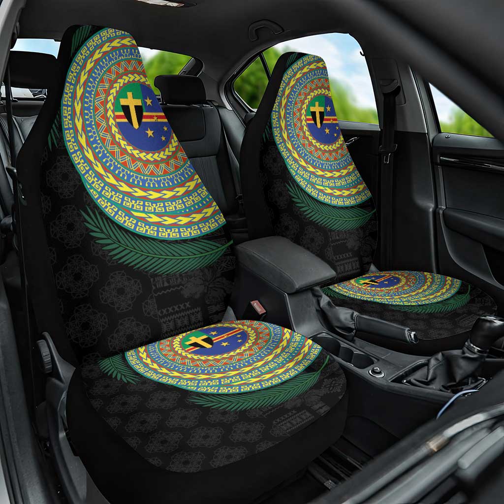 Tafea Tribal Tattoo with Namele Leaves Car Seat Cover