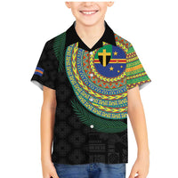 Tafea Tribal Tattoo with Namele Leaves Family Matching Mermaid Dress and Hawaiian Shirt