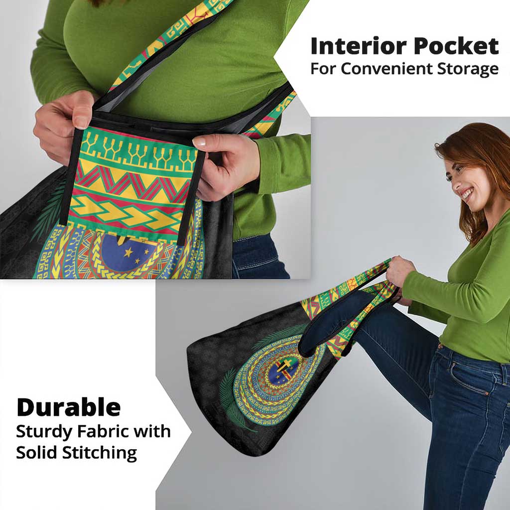 Tafea Tribal Tattoo with Namele Leaves Grocery Bag