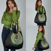 Tafea Tribal Tattoo with Namele Leaves Grocery Bag