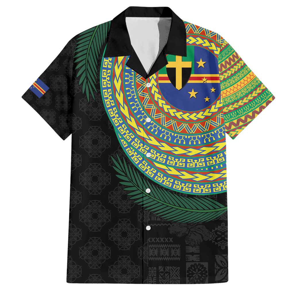 Tafea Tribal Tattoo with Namele Leaves Hawaiian Shirt