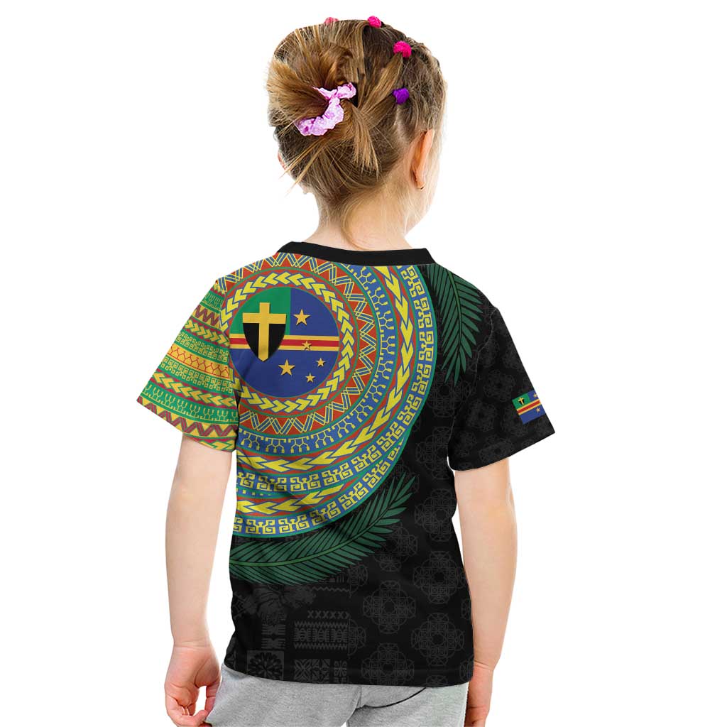 Tafea Tribal Tattoo with Namele Leaves Kid T Shirt LT03 - Polynesian Pride