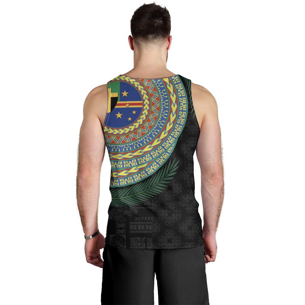 Tafea Tribal Tattoo with Namele Leaves Men Tank Top