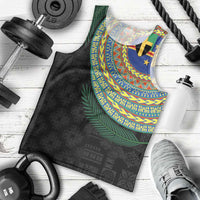 Tafea Tribal Tattoo with Namele Leaves Men Tank Top