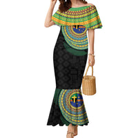 Tafea Tribal Tattoo with Namele Leaves Mermaid Dress LT03 Women Black - Polynesian Pride