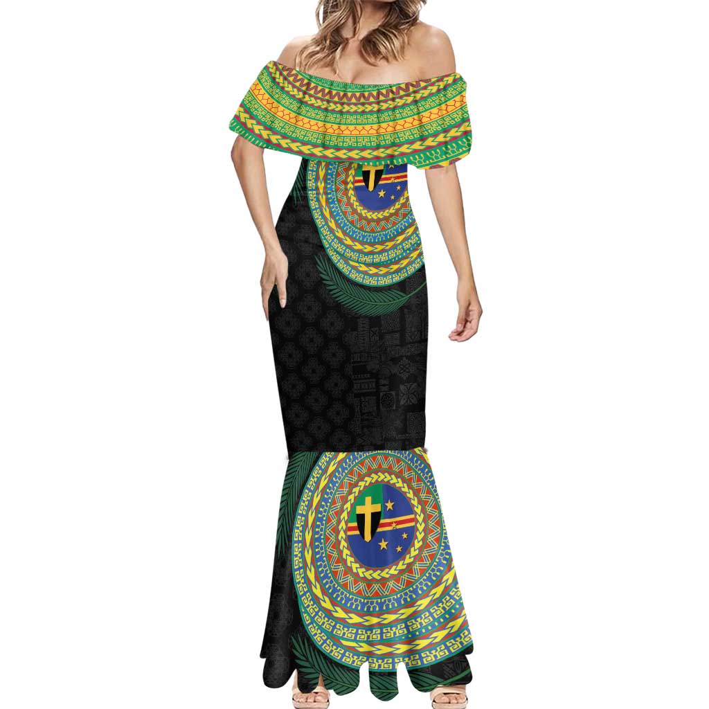Tafea Tribal Tattoo with Namele Leaves Mermaid Dress LT03 - Polynesian Pride