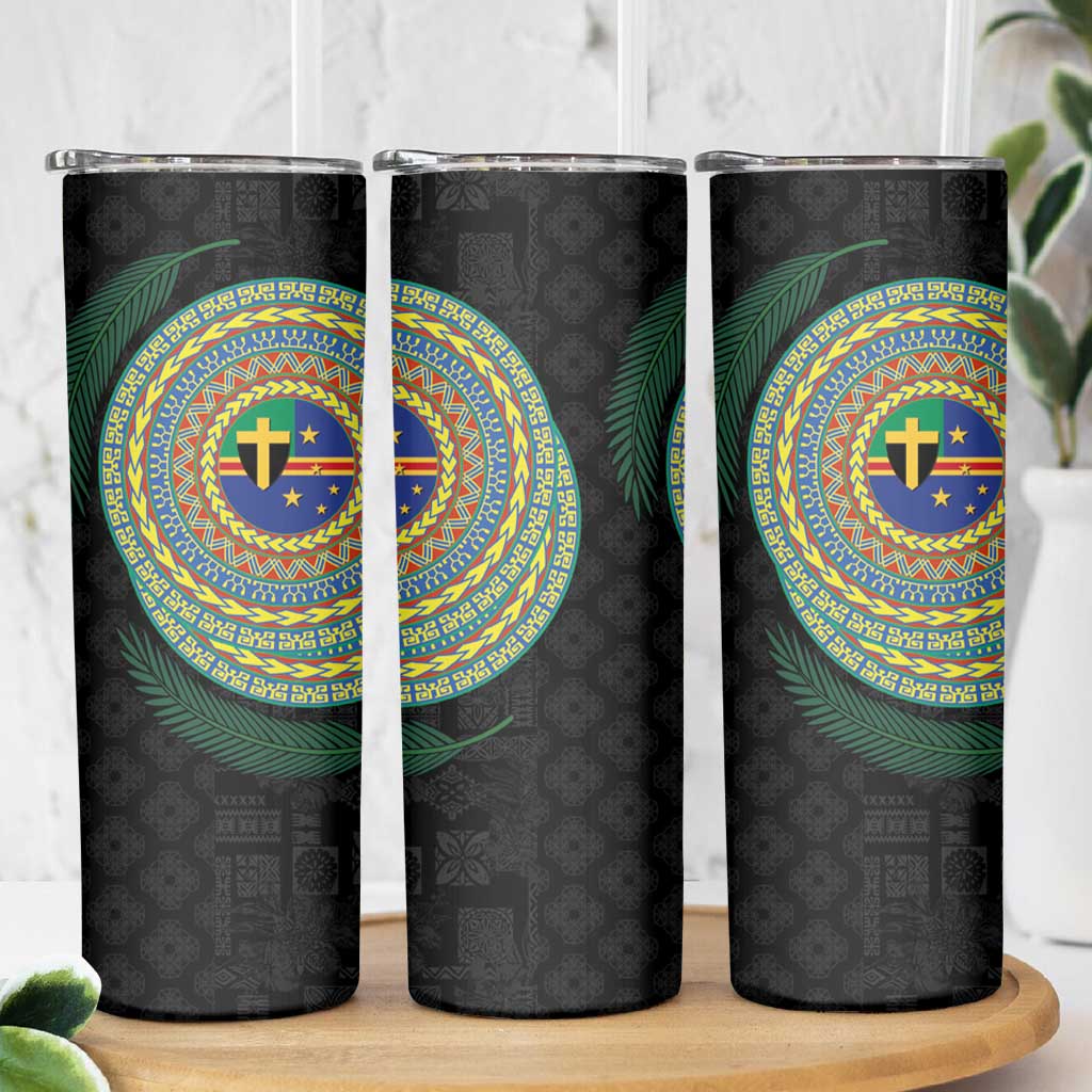 Tafea Tribal Tattoo with Namele Leaves Skinny Tumbler