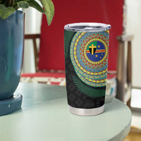 Tafea Tribal Tattoo with Namele Leaves Tumbler Cup