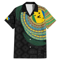 Malampa Tribal Tattoo with Namele Leaves Family Matching Mermaid Dress and Hawaiian Shirt