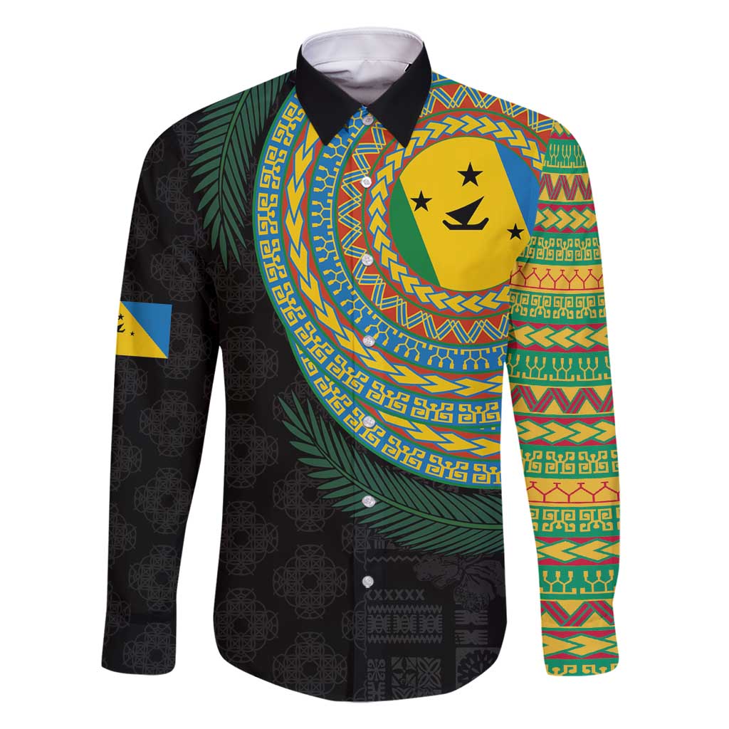 Malampa Tribal Tattoo with Namele Leaves Family Matching Tank Maxi Dress and Hawaiian Shirt