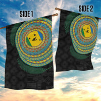 Malampa Tribal Tattoo with Namele Leaves Garden Flag