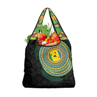 Malampa Tribal Tattoo with Namele Leaves Grocery Bag