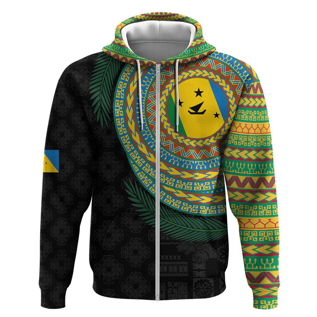 Malampa Tribal Tattoo with Namele Leaves Hoodie