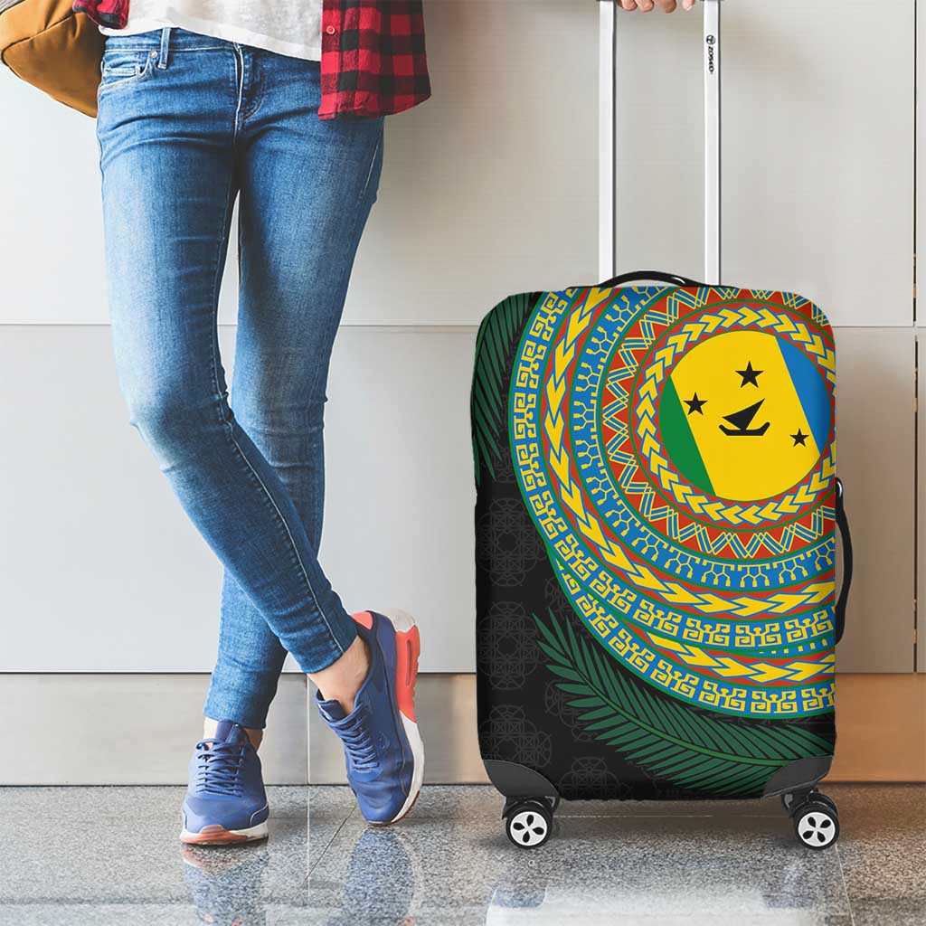 Malampa Tribal Tattoo with Namele Leaves Luggage Cover