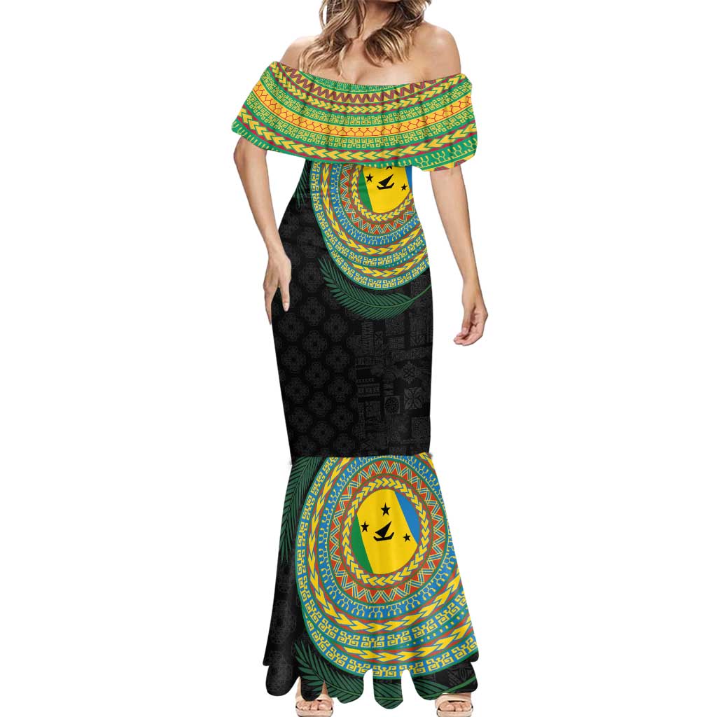 Malampa Tribal Tattoo with Namele Leaves Mermaid Dress