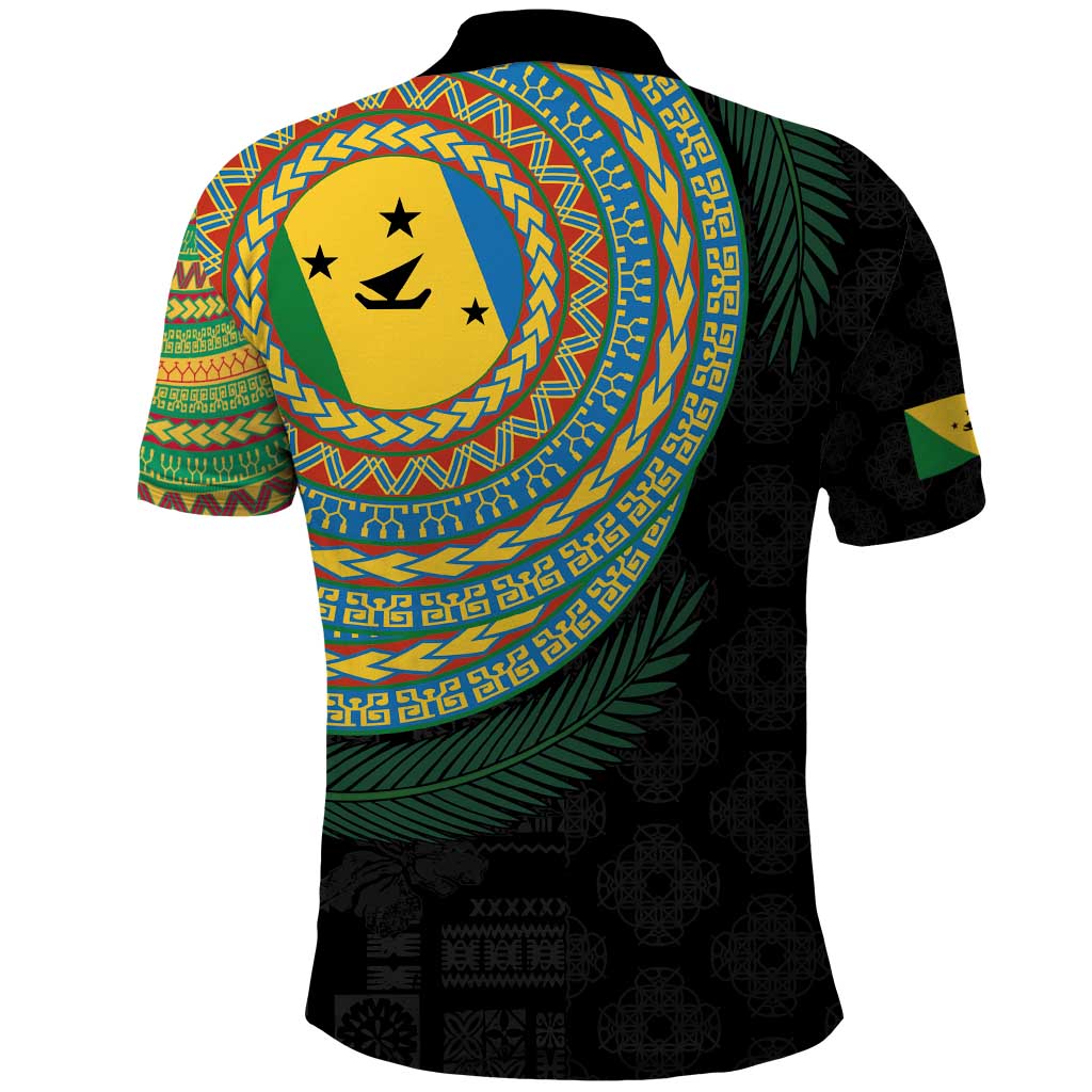Malampa Tribal Tattoo with Namele Leaves Polo Shirt LT03 - Polynesian Pride