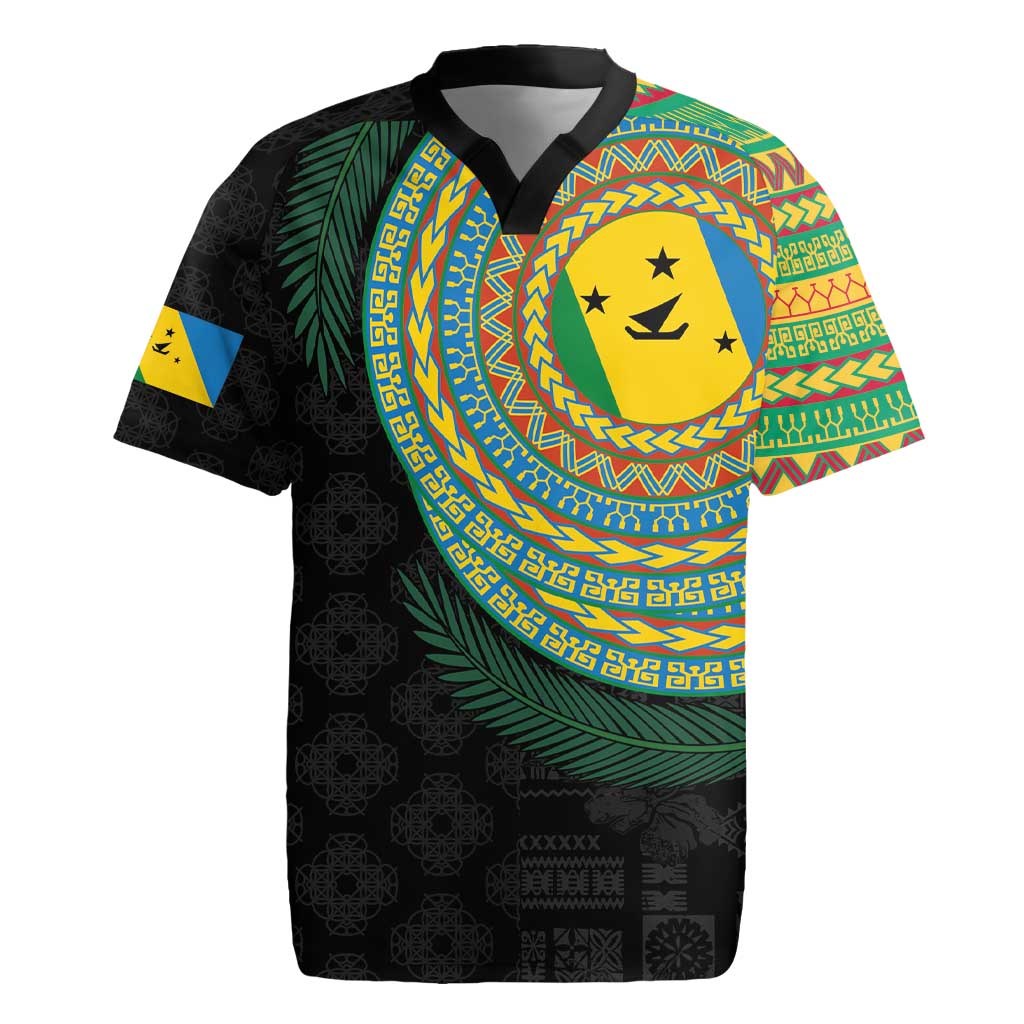 Malampa Tribal Tattoo with Namele Leaves Rugby Jersey