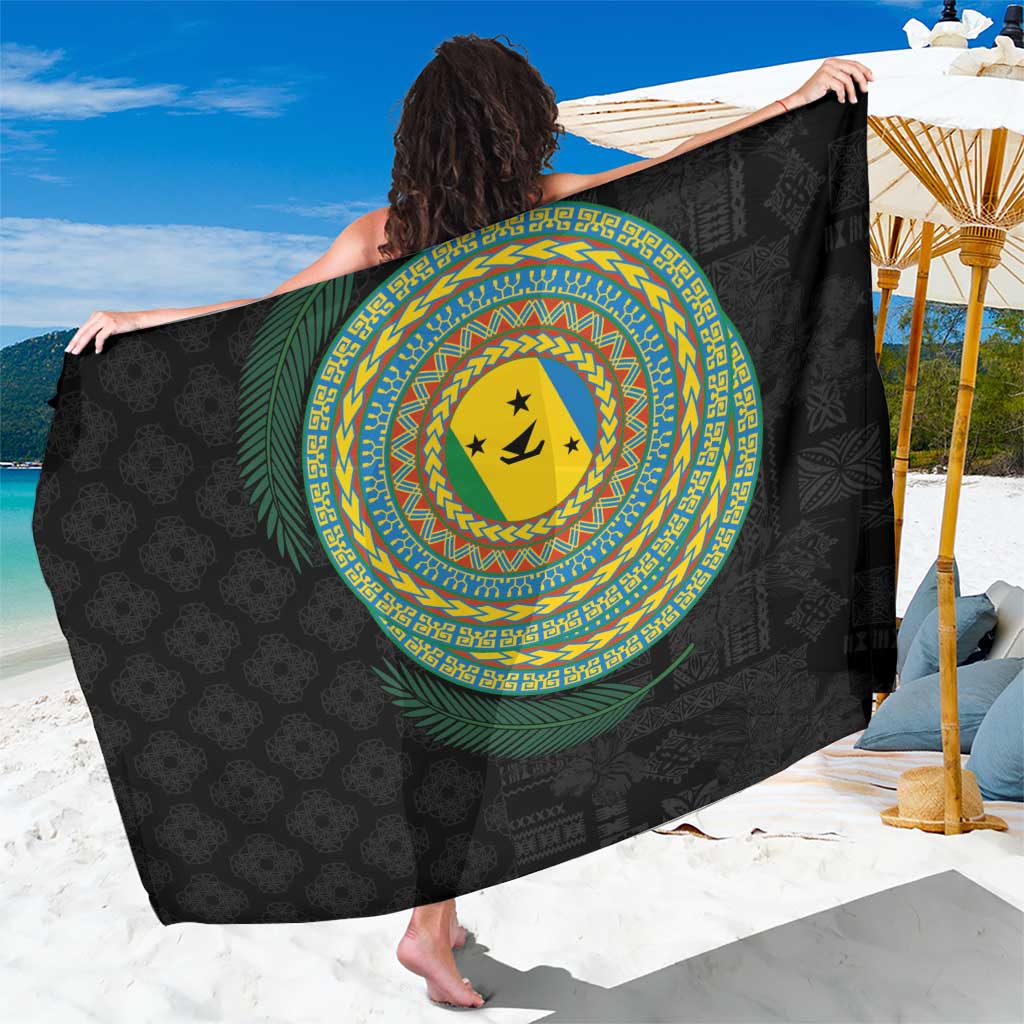 Malampa Tribal Tattoo with Namele Leaves Sarong