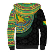 Malampa Tribal Tattoo with Namele Leaves Sherpa Hoodie