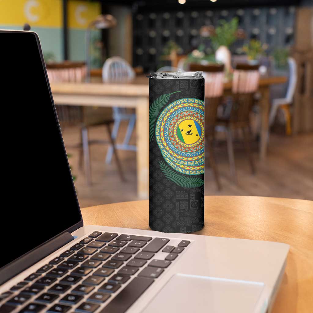 Malampa Tribal Tattoo with Namele Leaves Skinny Tumbler