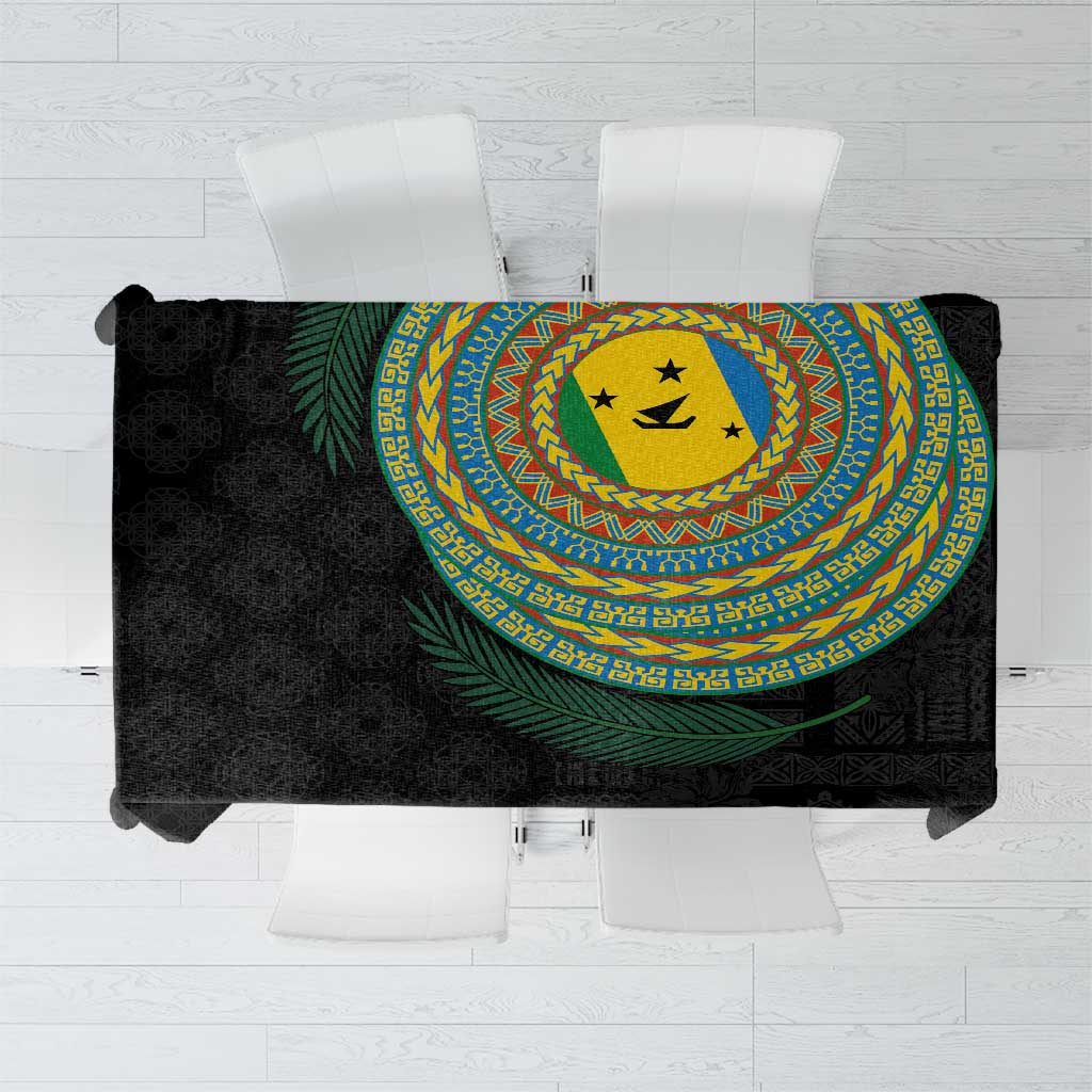 Malampa Tribal Tattoo with Namele Leaves Tablecloth