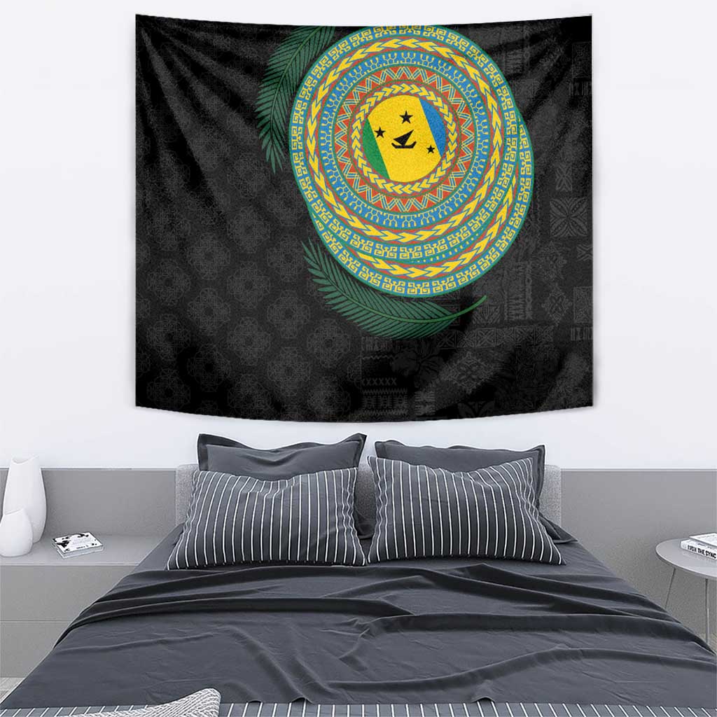 Malampa Tribal Tattoo with Namele Leaves Tapestry LT03 - Polynesian Pride