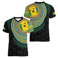 Malampa Tribal Tattoo with Namele Leaves Women V-Neck T-Shirt LT03 - Polynesian Pride